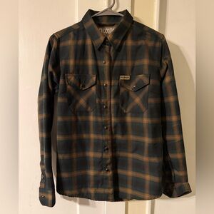 Women’s DIXXON BROWNELLS Green and Brown Plaid Shirt
